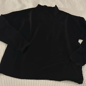 Zyia mock neck sweater black size small